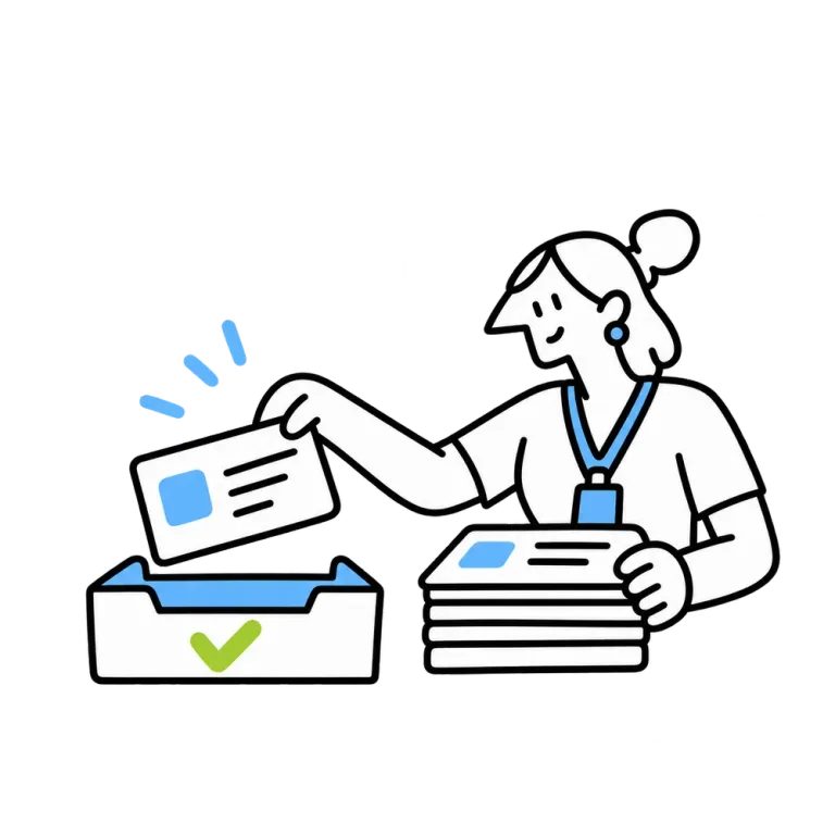 A healthcare workflow illustration